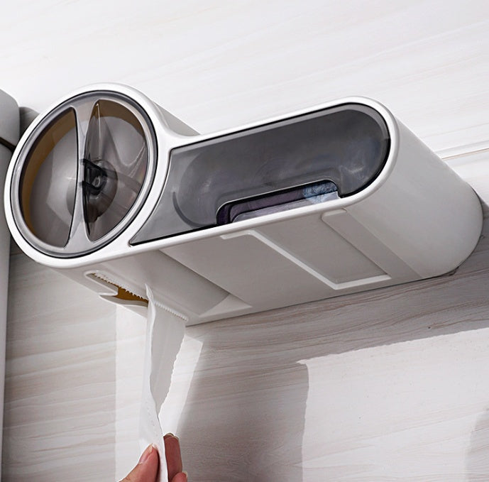 No Drill Toilet Paper Holder Self Adhesive Waterproof Wall Mount