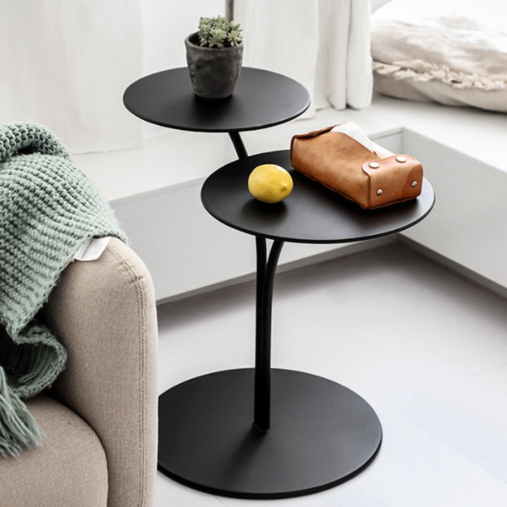Nordic Small Round Sofa Side Table Metal Baking Varnish Living Room