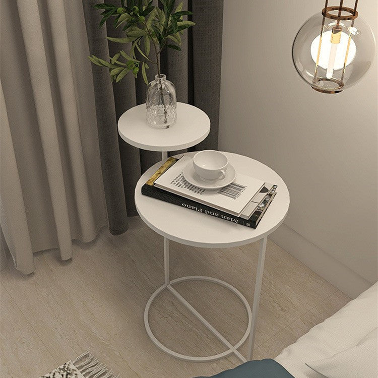 Nordic Small Round Sofa Side Table Metal Baking Varnish Living Room