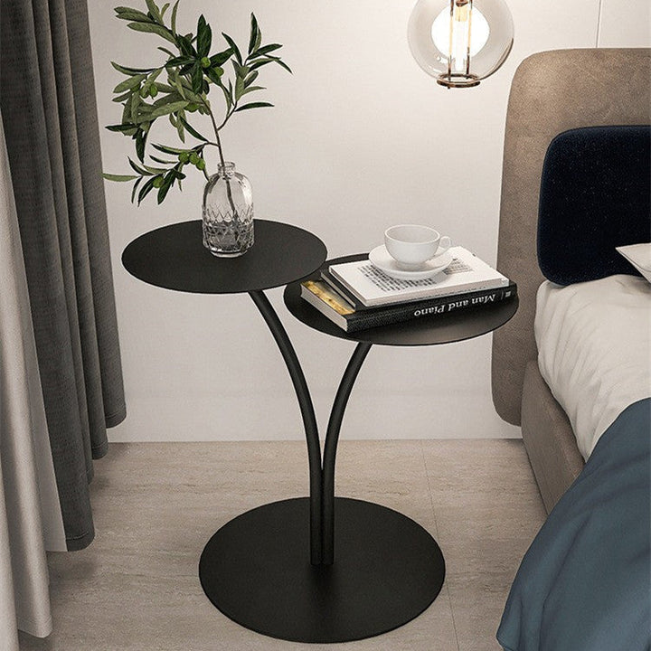 Nordic Small Round Sofa Side Table Metal Baking Varnish Living Room