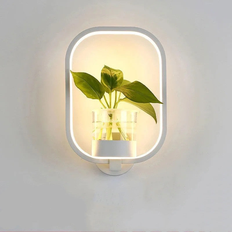 Modern LED Wall Lights with Potted Plant Design