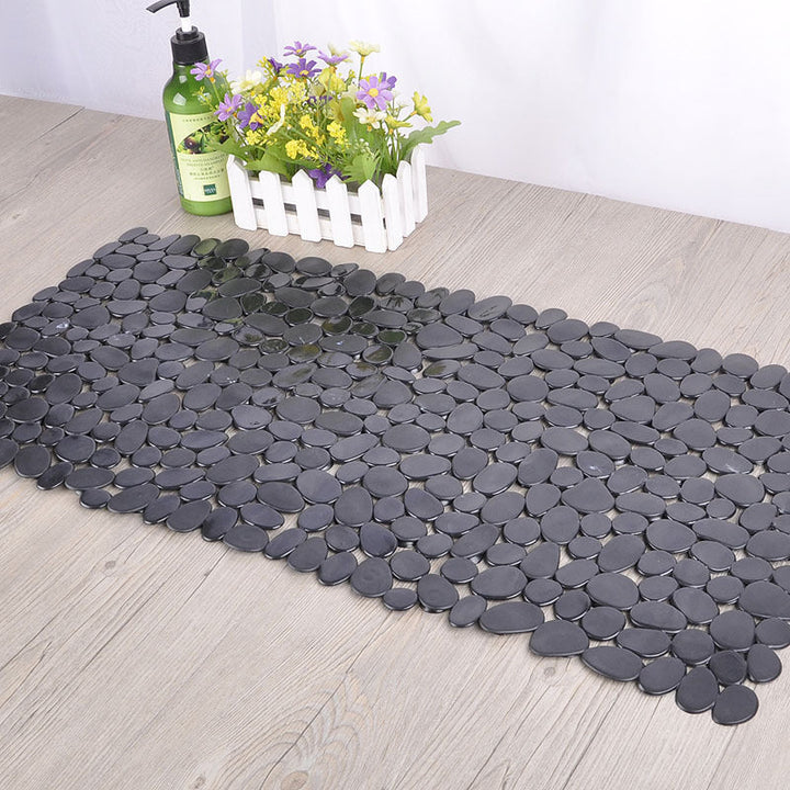 Pebble Design PVC Non Slip Bathroom Mat Eco Friendly 70x36cm