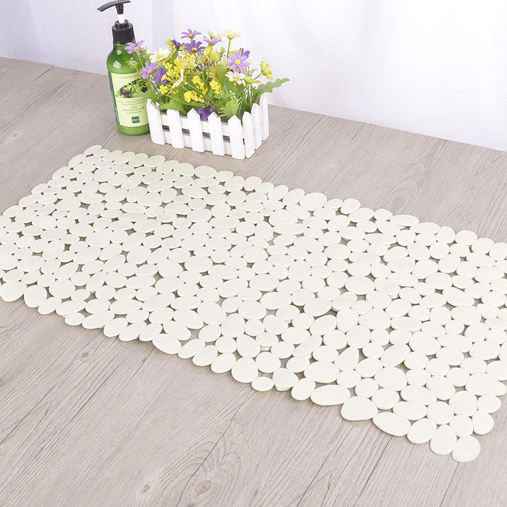 Pebble Design PVC Non Slip Bathroom Mat Eco Friendly 70x36cm