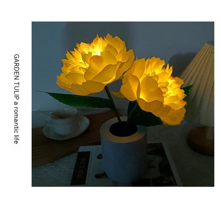 Peony Flower Night Lamp Ambient Light for Bedroom & Home Decoration