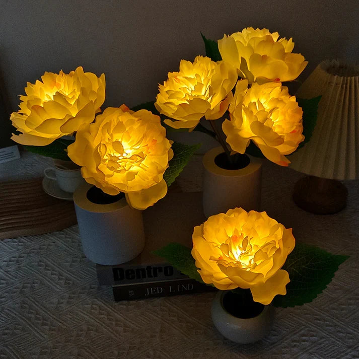 Peony Flower Night Lamp Ambient Light for Bedroom & Home Decoration