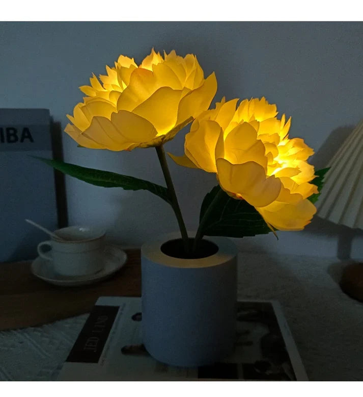 Peony Flower Night Lamp Ambient Light for Bedroom & Home Decoration