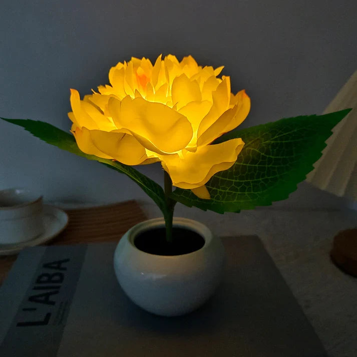 Peony Flower Night Lamp Ambient Light for Bedroom & Home Decoration