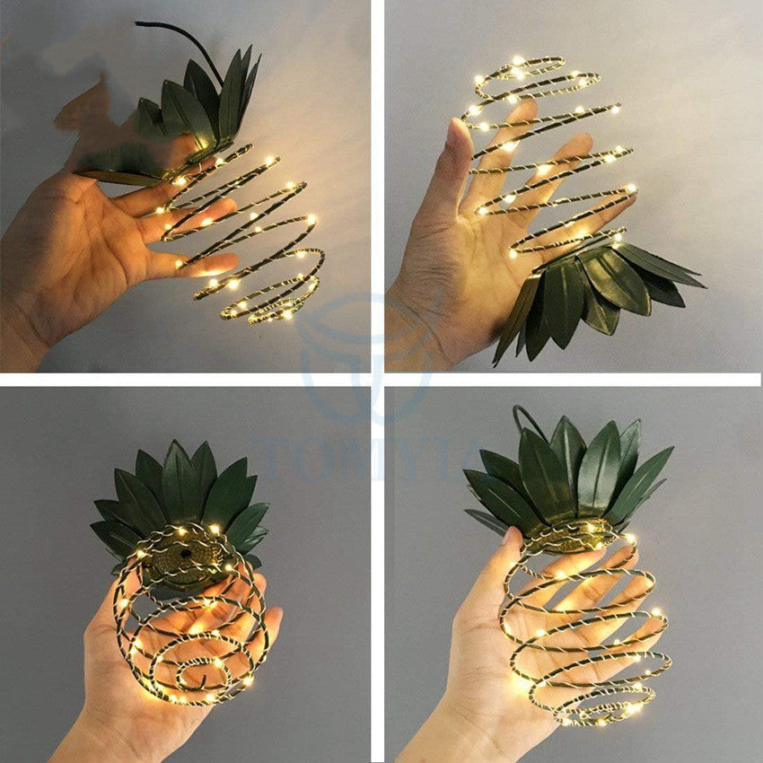 Outdoor Waterproof Pineapple Solar Light Hanging Garden Path Fairy Decor LED