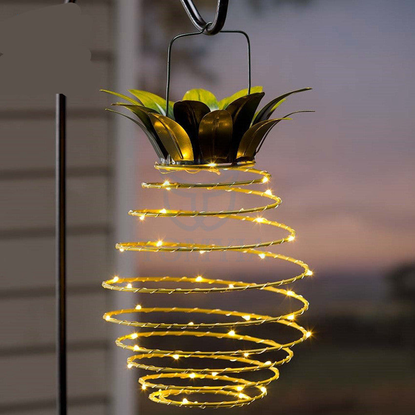 Outdoor Waterproof Pineapple Solar Light Hanging Garden Path Fairy Decor LED
