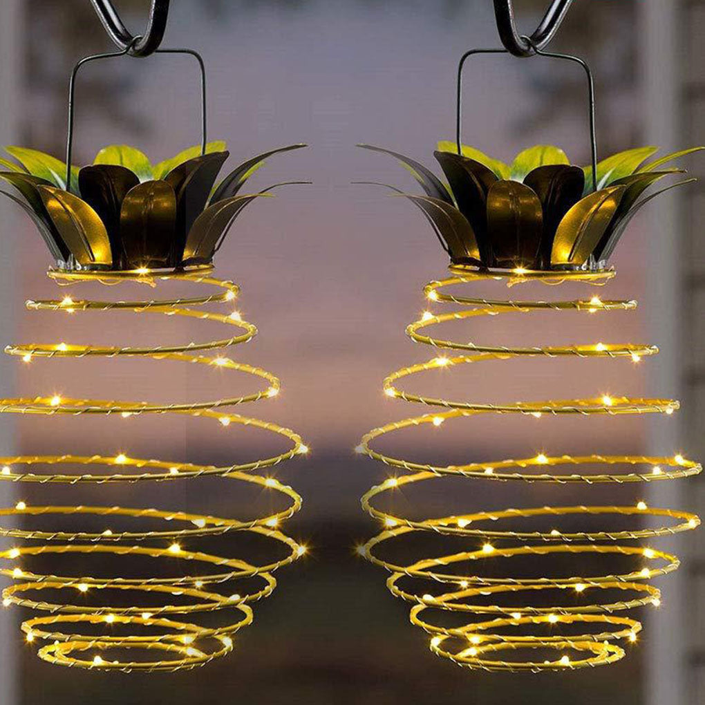 Outdoor Waterproof Pineapple Solar Light Hanging Garden Path Fairy Decor LED