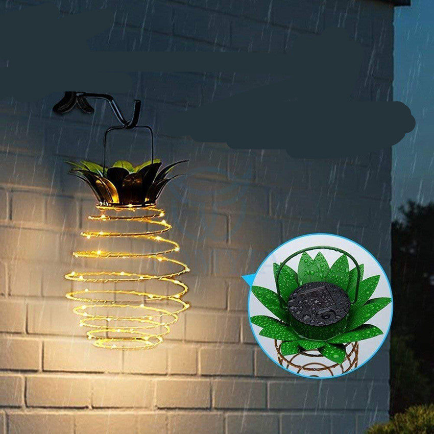 Outdoor Waterproof Pineapple Solar Light Hanging Garden Path Fairy Decor LED
