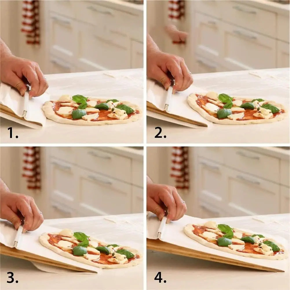 Sliding Pizza Shovel Non Stick Cutting Board Kitchen Baking Tool & Transfer Board