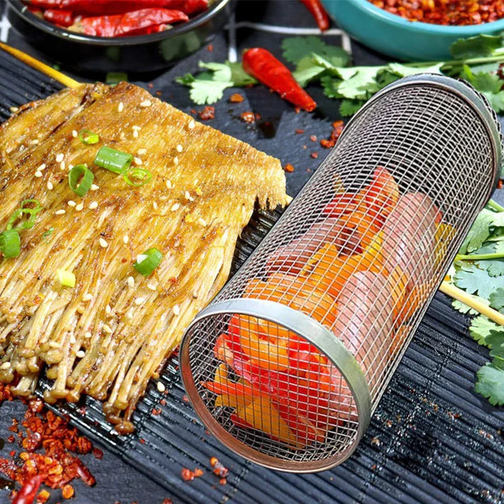 Best Indoor Barbecue Grill Round Portable Basket Net