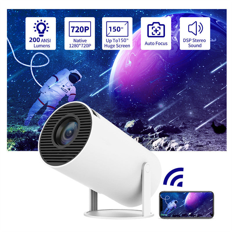 Portable Projector – 180° Mini Home Theater Projector with Auto Focus
