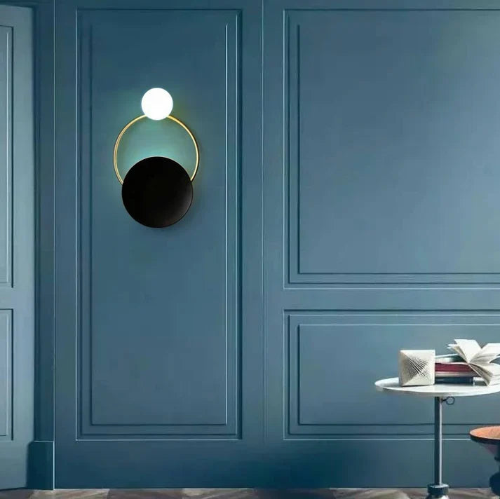 Post-modern Ring To Enhance The Style Hotel Restaurant Innovative Ring Decor Wall Lamp