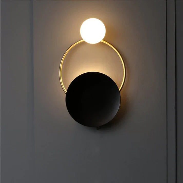 Post-modern Ring To Enhance The Style Hotel Restaurant Innovative Ring Decor Wall Lamp