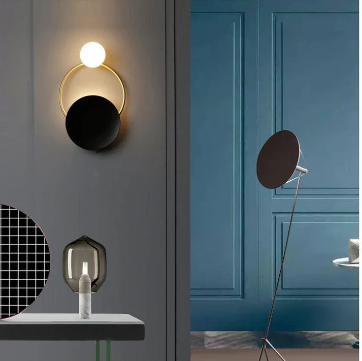 Post-modern Ring To Enhance The Style Hotel Restaurant Innovative Ring Decor Wall Lamp
