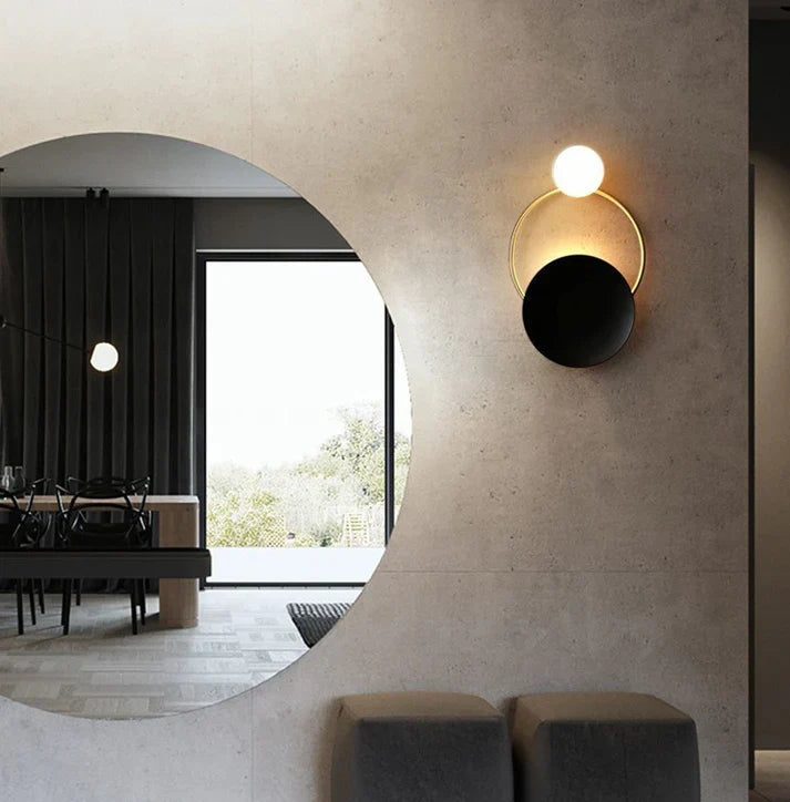 Post-modern Ring To Enhance The Style Hotel Restaurant Innovative Ring Decor Wall Lamp