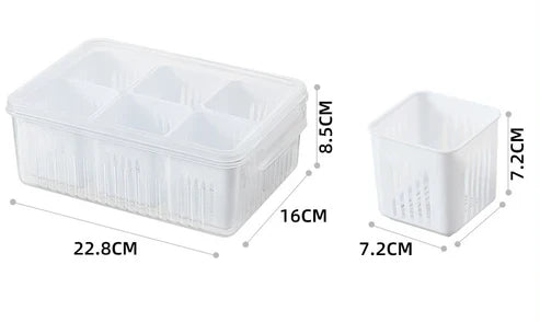Refrigerator Green Onion Storage Box Airtight Compartment Vegetable Keeper