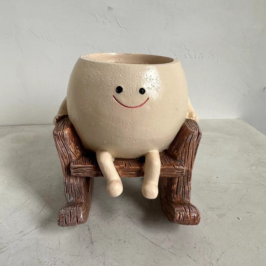 Lady's Rocking Chair Succulent Flower Pot Office Study Decoration