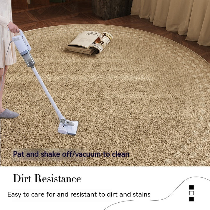 Round Living Room Carpet Modern Non Slip Area Rug for Bedroom and Sofa