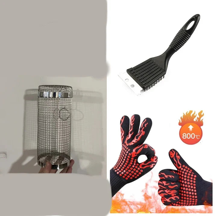 Best Indoor Barbecue Grill Round Portable Basket Net