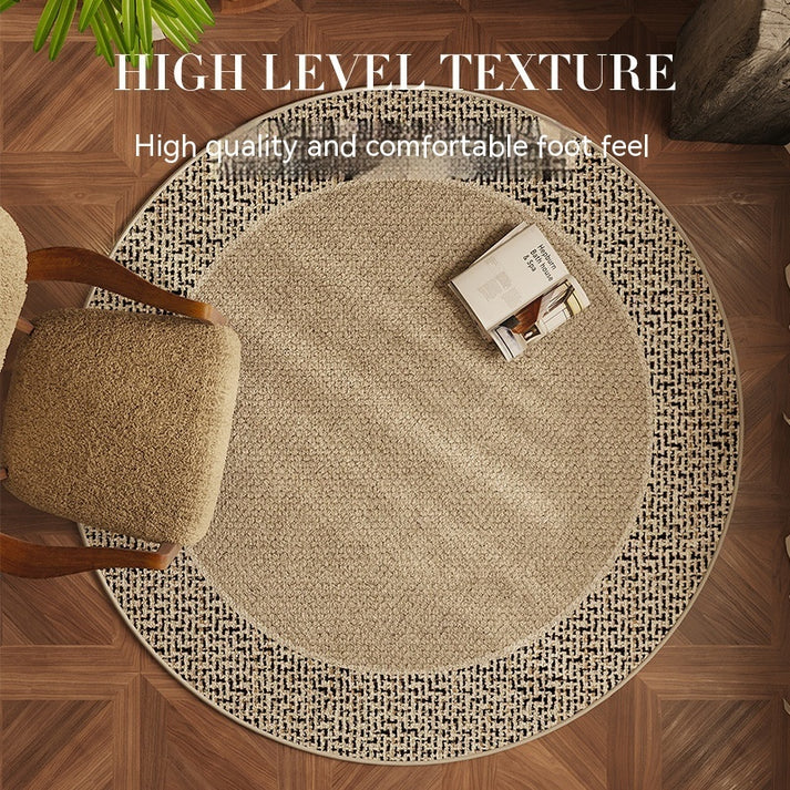 Round Living Room Carpet Modern Non Slip Area Rug for Bedroom and Sofa