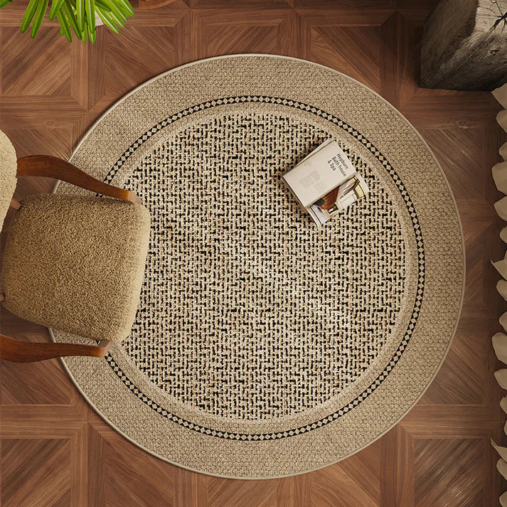 Round Living Room Carpet Modern Non Slip Area Rug for Bedroom and Sofa