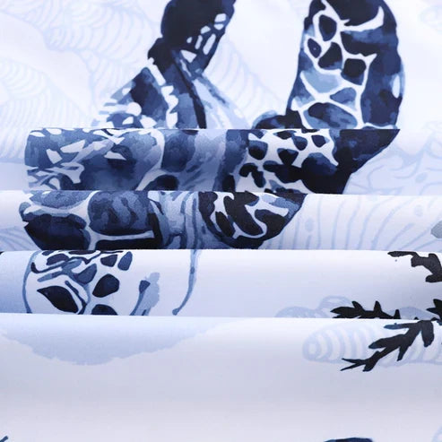 Splendas Sea Turtle Bedding Set Coastal Duvet Cover & Pillowcase | Twin Queen King