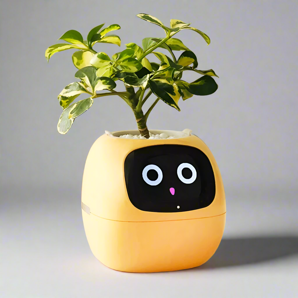 Smart Plant Pot – Ivy AI Planter with 7 Sensors & Facial Expression Display | 5 Colors
