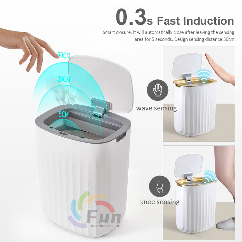 Smart Touchless Trash Can with UV & Deodorizer – 13L/16L