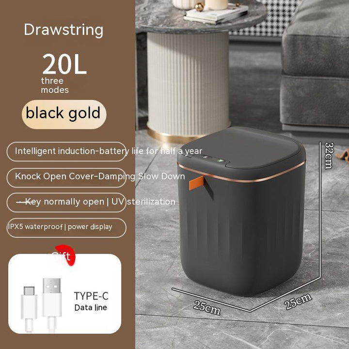 Smart Touchless Trash Can with UV & Deodorizer – 13L/16L
