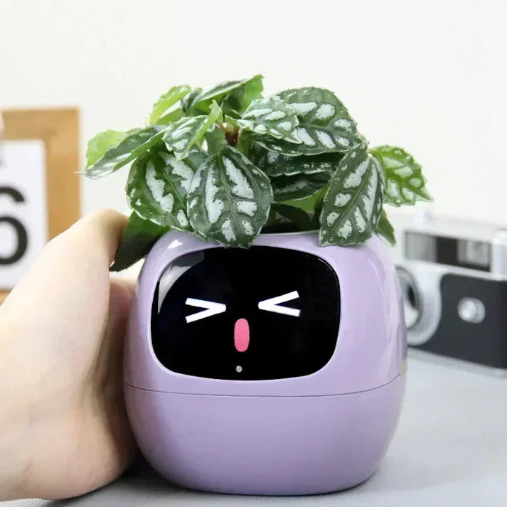 Smart Plant Pot – Ivy AI Planter with 7 Sensors & Facial Expression Display | 5 Colors