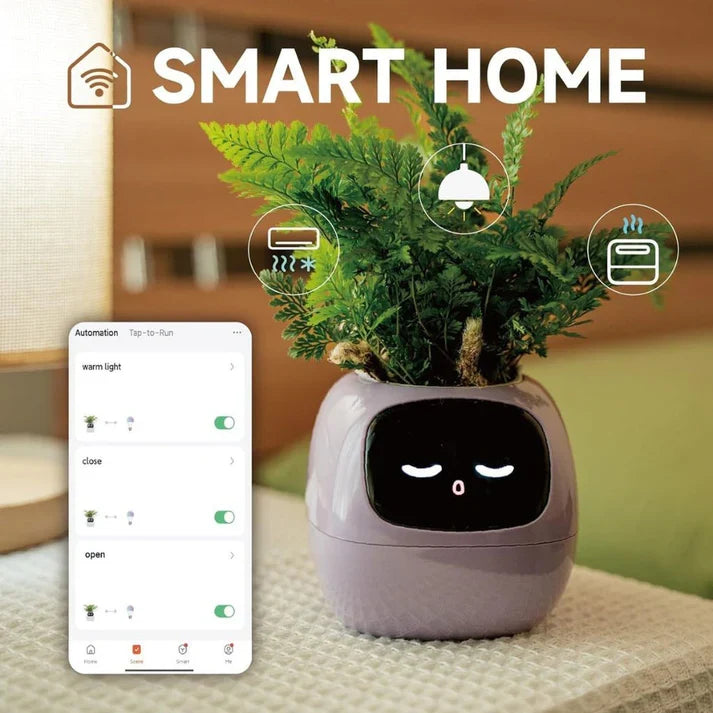 Smart Plant Pot – Ivy AI Planter with 7 Sensors & Facial Expression Display | 5 Colors