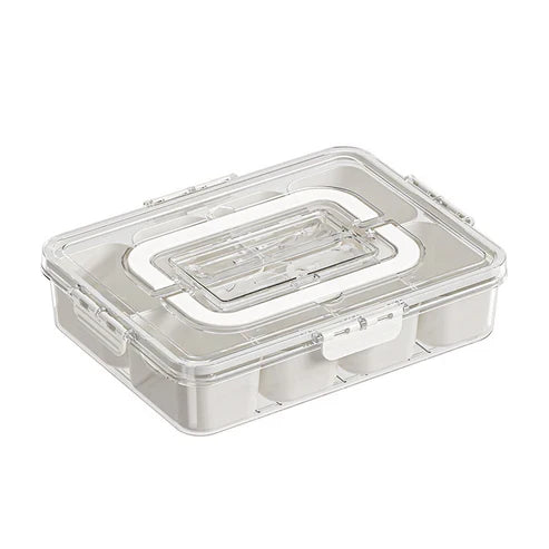 8 Grid Divided Snack Box Organizer Airtight Food Storage Container