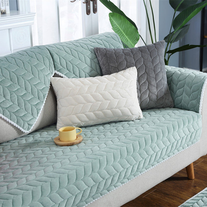 Splendas Sectional Couch Cover Plush Anti-Slip Quilted Sofa Protector | Stretch Fit | 6 Colors