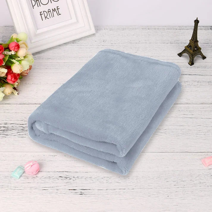 Soft Flannel Kids Blanket - Cozy Lap and Stroller Throw | 4 Colors