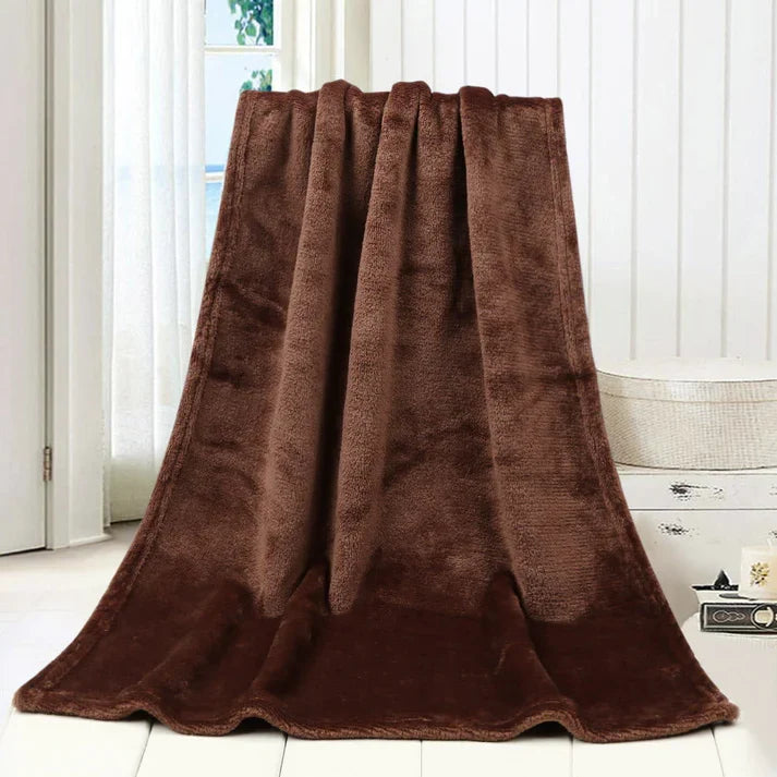 Soft Flannel Kids Blanket - Cozy Lap and Stroller Throw | 4 Colors