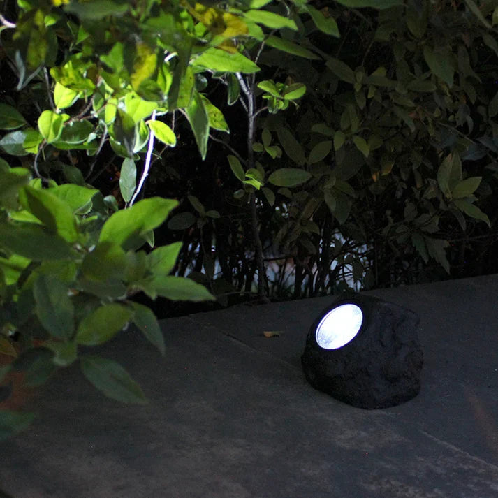 Solar Rock Garden Light Waterproof Simulation Stone Lamp for Outdoor Courtyard