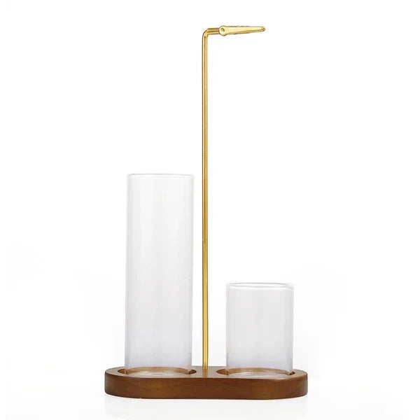 Splendas Solid Wood Incense Burner Holder – Rubber Wood & Glass Easy Clean