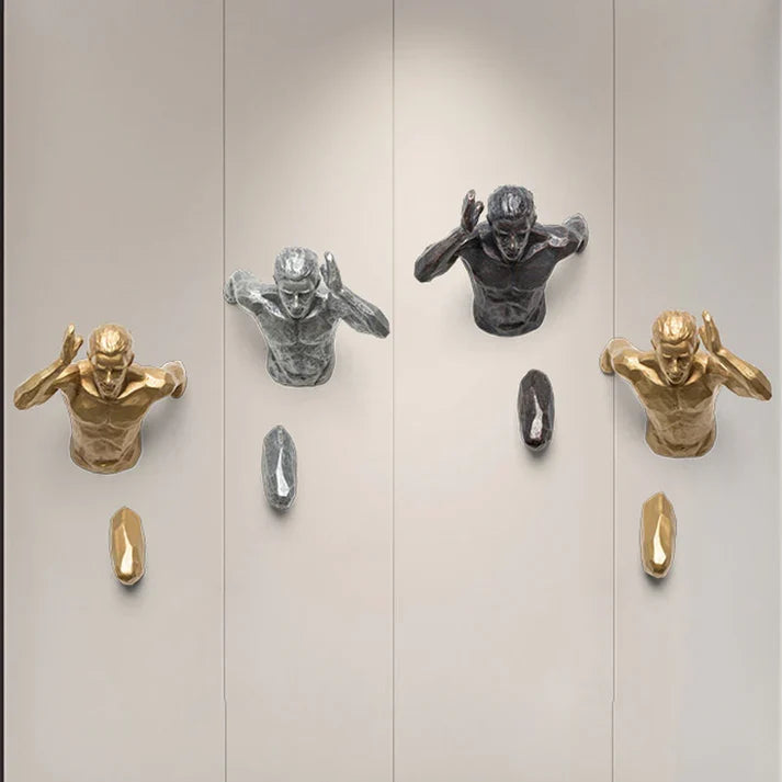 3D Torso Nordic Body Art Wall Hanging Sculptures