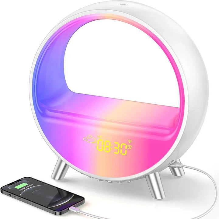 6 IN 1 Smart Alarm Clock Night Light WiFi  Atmospheric Bluetooth And Speaker Lamp