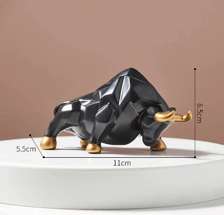 Abstract Bull Sculpture Resin Wolf Figurine Wildlife Ornaments