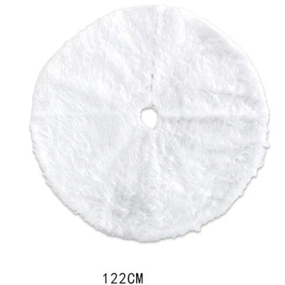Christmas Tree Skirt Faux Fur Plush Decoration