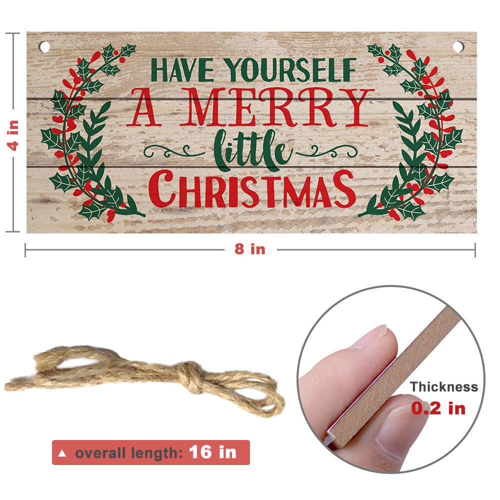 Christmas Wall Hanging Interior Pendant Wooden Holiday Home Decoration Ornament