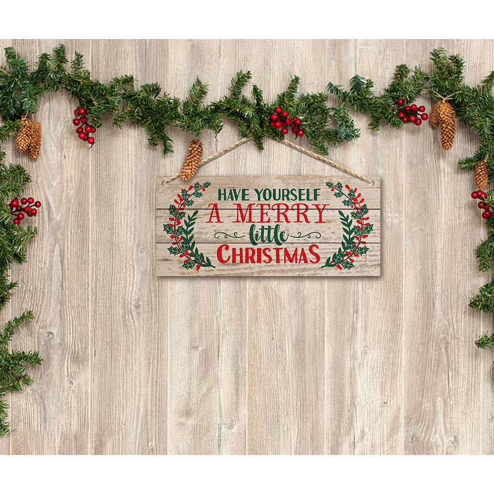 Christmas Wall Hanging Interior Pendant Wooden Holiday Home Decoration Ornament