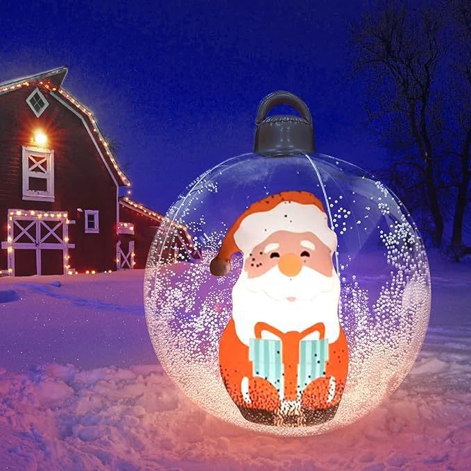Inflatable Christmas Balls Hanging Crafts Outdoor Holiday Decorations for Home
