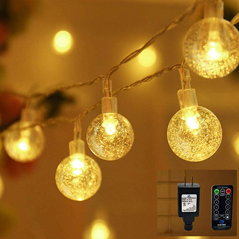 LED Christmas Ball Lights Remote Control Bubble Crystal Ball Lamp