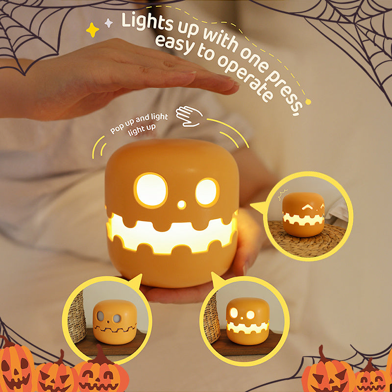 Pumpkin Lamp  Halloween Bedside Night Light Decor