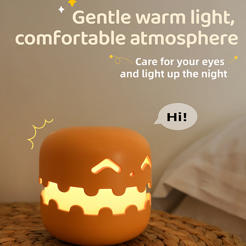 Pumpkin Lamp  Halloween Bedside Night Light Decor